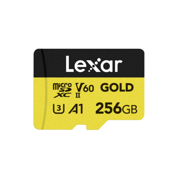GOLD_microSDXC_256GB_Photo1 Lexar Pro 256GB UHS-II V60 microSD GOLD