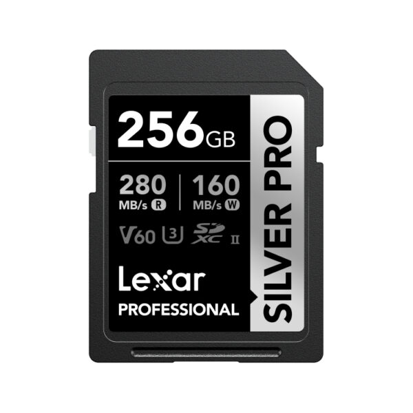 SILVER_PRO_SDXC_256GB_Photo1 Lexar Pro 256GB UHS-II SDXC Silver